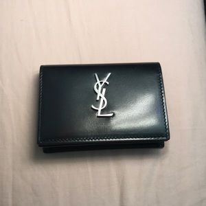 Black ysl Yves Saint Laurent card case/wallet